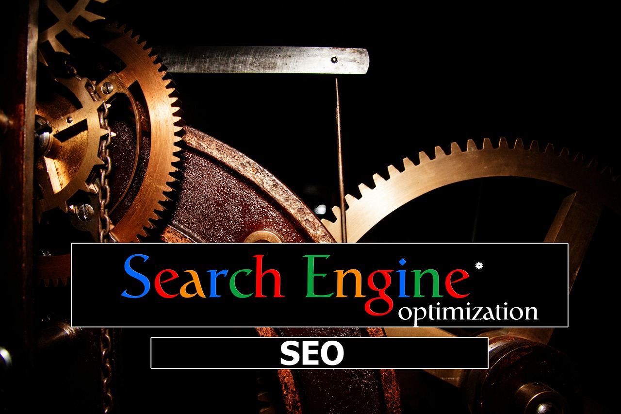 gears and Google search bar for SEO
